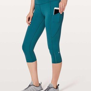 Lululemon Fast & Free Crop II *Nulux 19" Dark Uniform Blue